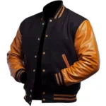 Black And Gold Letterman Jacket Image