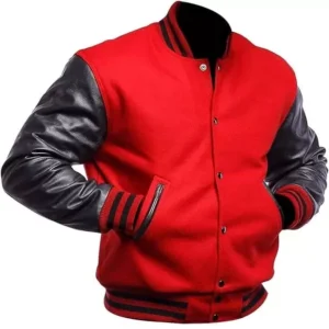 Black And Red Letterman Jacket Left