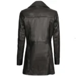 Black Leather Ladies Coat Back