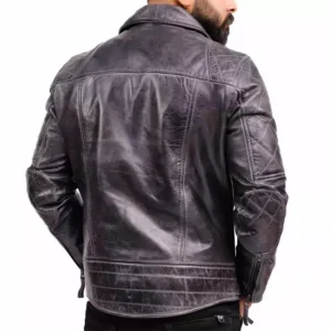 Black Moto Jacket Leather Back