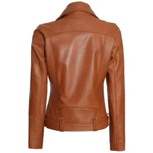 Brown Real Leather Jacket Back