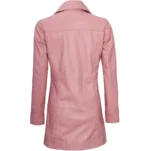 Hot Pink Leather Coat Back