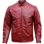 Mens Red Quilted Jacket Image