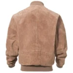 Mens Suede Bomber Jacket Back