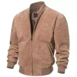 Mens Suede Bomber Jacket Right