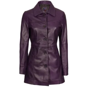 Purple Winter Coat Womens Front