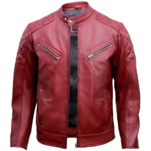 Quilted Biker Leather Jacket