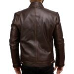Real Leather Biker Jacket Back