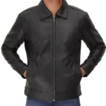 Vintage Black Leather Jacket Image