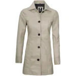 Women's Beige Coat Front