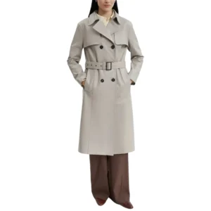 Women's Beige Trench Coat Front