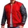 letterman jacket red and black