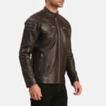 Brown Biker Jacket Mens