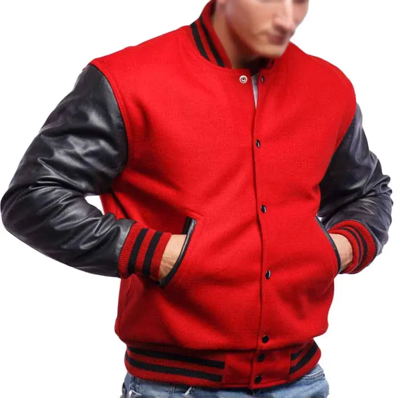 red and black letterman jacket