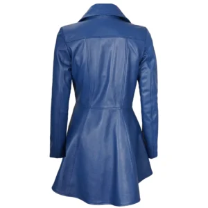 Blue Peplum Jacket Back