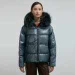 Blue Puffer Jacket Front