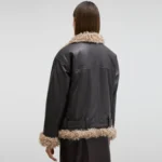 Brown Faux Fur Jacket Back