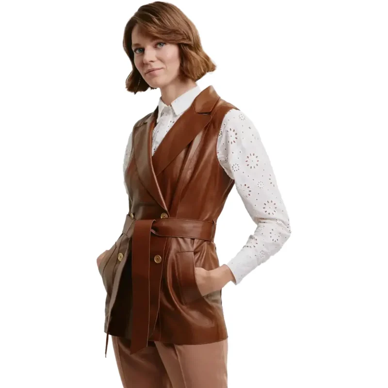 Brown Vest Womens Front