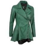 Green Peplum Jacket Left