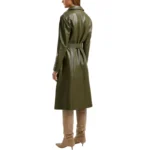 Light Green Trench Coat Back