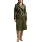 Light Green Trench Coat Front