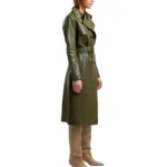 Light Green Trench Coat Left