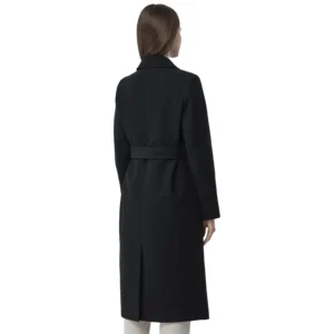 Long Black Wool Coats For Ladies Back