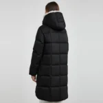 Puffer Jacket With Fur Collar Back