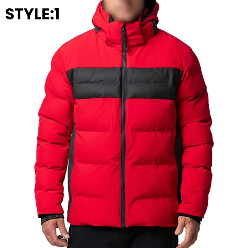 Red And Black Puffer Jacket Style 1