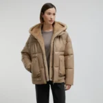 Tan Fur Jacket Open Front