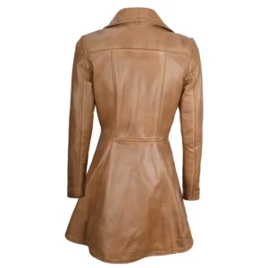 Tan Peplum Jacket Back