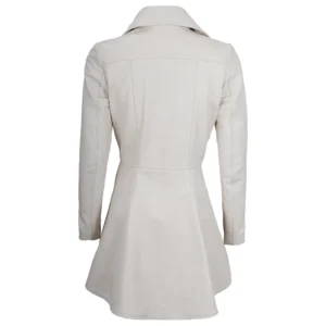 White Peplum Jacket Back