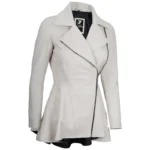 White Peplum Jacket Left