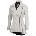 White Peplum Jacket Right