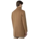 camel wool coat mens back