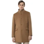 camel wool coat mens front