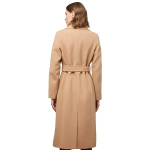 long brown wool coat womens back