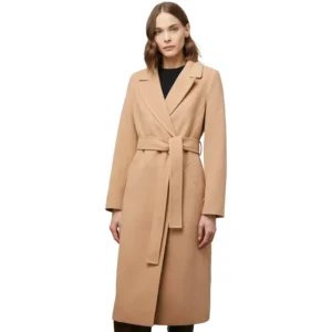 long brown wool coat womens front