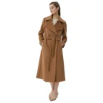 long tan wool coat womens front