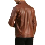 Brown Trucker Jacket Mens Back