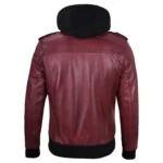 maroon bomber jacket mens back