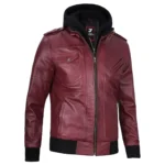 maroon bomber jacket mens left