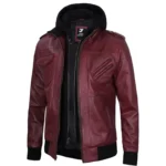 maroon bomber jacket mens right