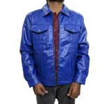 Blue Trucker Jacket Front