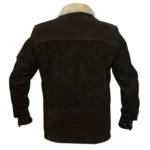 Mens Rick Grimes Faux Leather Jacket Back Mens Rick Grimes Faux Leather Jacket Back