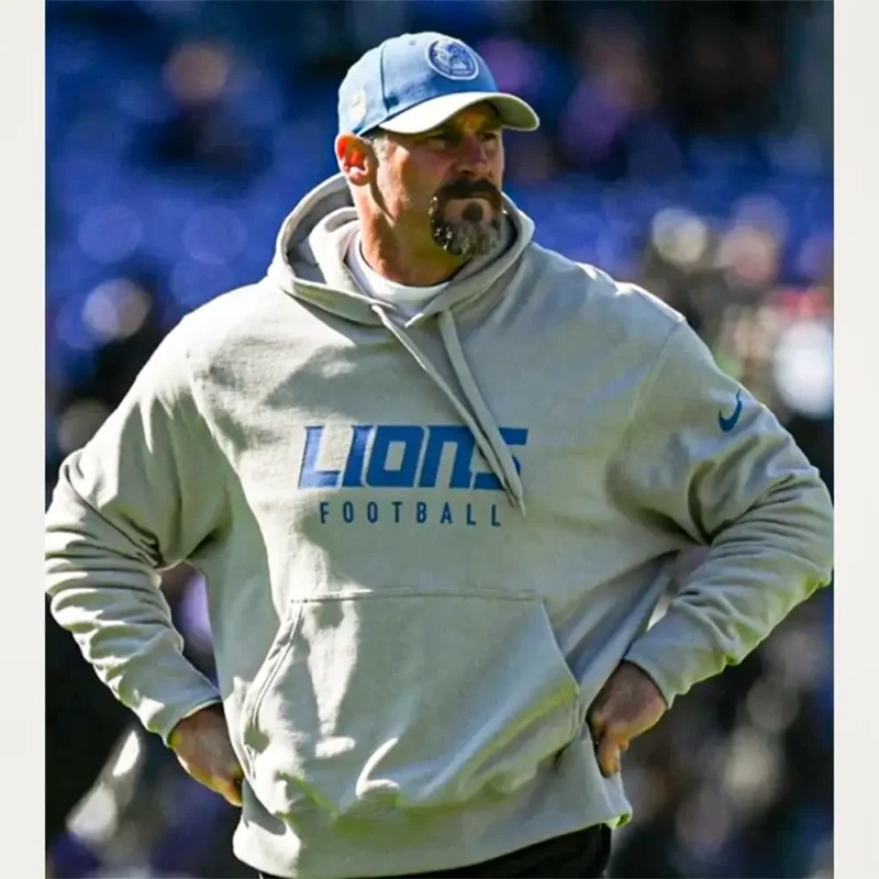 Dan Campbell Lions Grey Hoodie