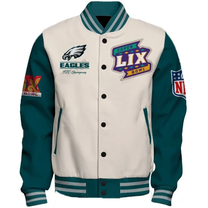 Eagles Super Bowl 2025 Celebrate The Victory Varsity Jacket