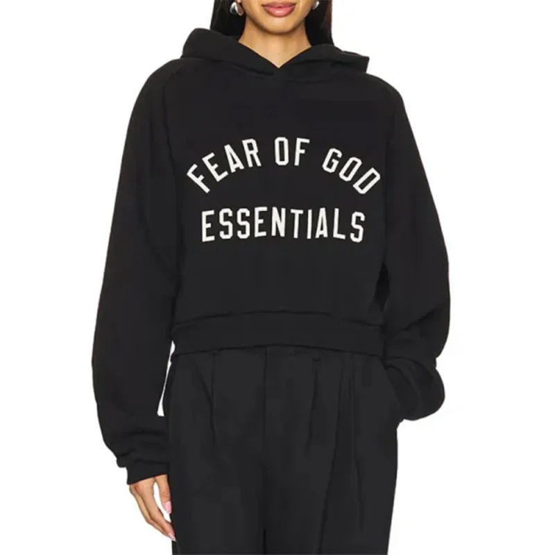 Fear Of God Essentials Cropped Hoodie