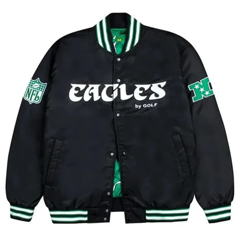 Golf Wang Eagles Satin Bomber Black Jacket