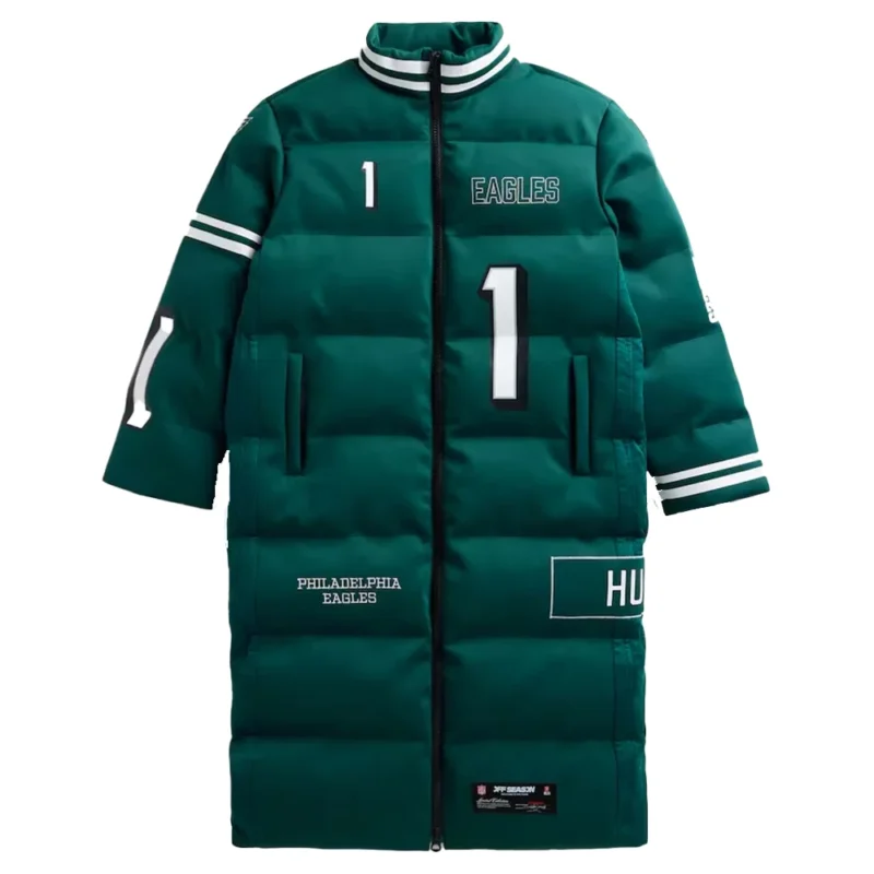 Jalen Hurts Eagles Off Season Puffer Long Coat